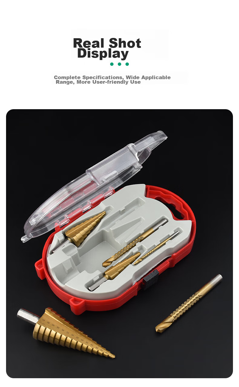 Baolian Stainless Steel Pagoda Drill Bit Set Cobalt Twist Drill Hole Opener Metal Step Drill Bit Set Alloy Reamer Drill Bit 24