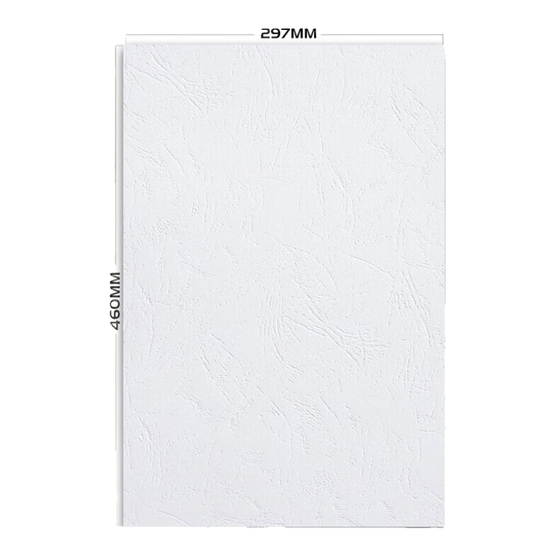 DOCON 230g A3++ Embossed Leather Texture Cover Paper, 297*460mm, White, 100 Sheets, Machine Binding, Imitation Leather Texture, Tender Document And Contract Cover, Cloud Paper