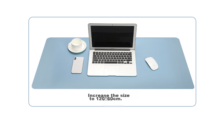 JPLAYER Large Mouse Pad, Office Desk Mat, Laptop Pad, Keyboard Mat, Home And Office Writing Table, Gaming Waterproof Mat, Leather, Dirt-Resistant, Customizable, Dark Gray, 60*30cm 9