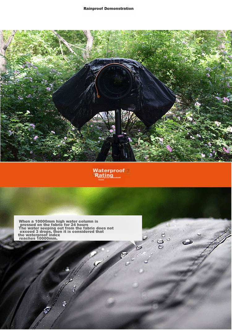 KYOTSU Professional DSLR Camera Flagship Model, Rain Cover with Removable Eyepiece, Black, Suitable for Lenses 70-200 80-200 100-400 150-500mm And Other Telephoto Lenses 7
