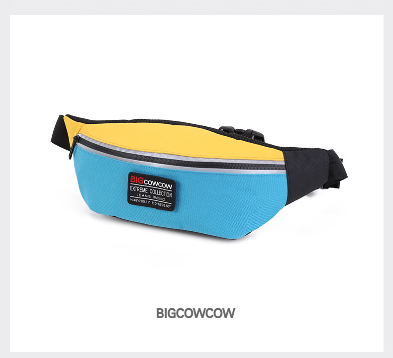 BIGCOWCOW Crossbody Bag for Men And Women, Chest Pack, Casual Shoulder Bag, Waist Pack, Messenger Bag, Men's Bag, Sports Bag for Women, Blue/yellow 11