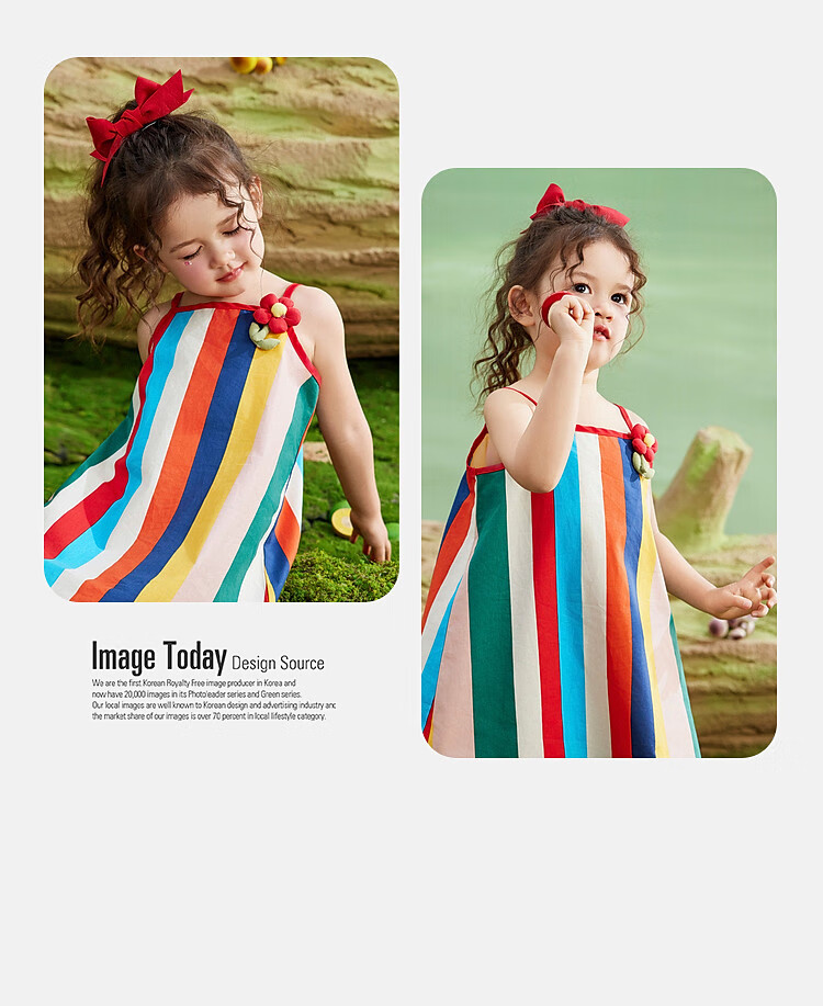 ASK JUNIOR Girls' Sleeveless Dress, Summer Spaghetti Strap Princess Dress, Toddler And Infant Vacation Dress 4
