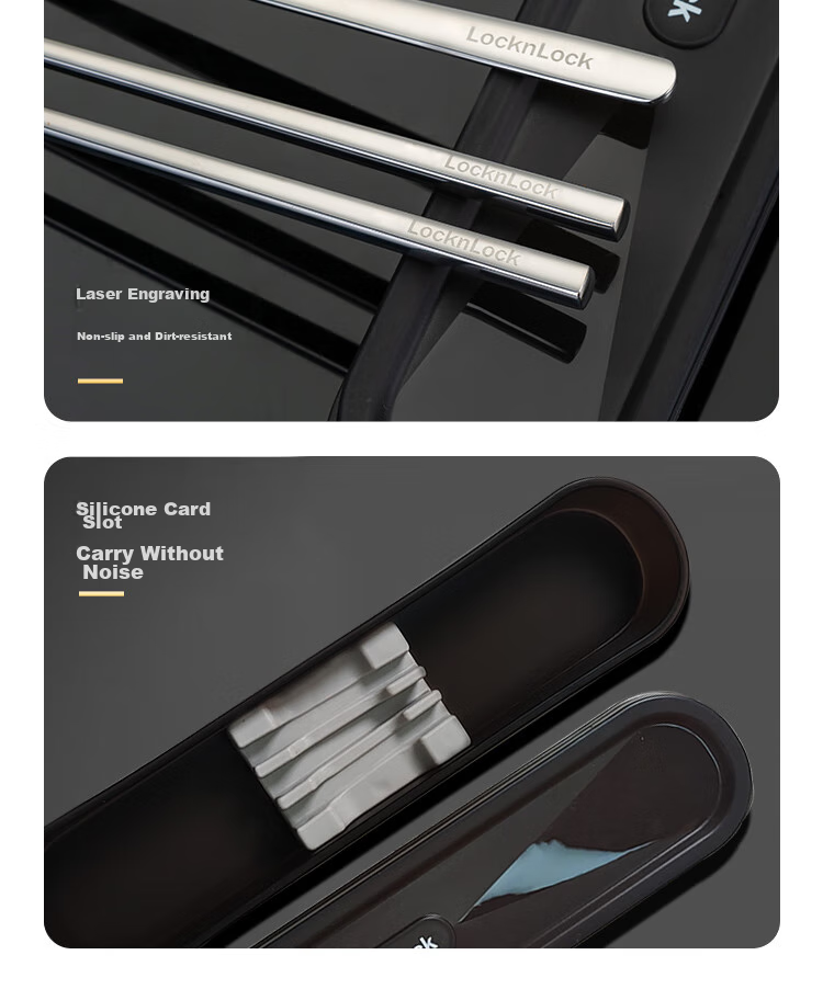 LOCK&LOCK Rabbit Portable Chopsticks And Spoon Set, Stainless Steel Chopsticks And Spoons, Student Cutlery, Pocket Chopsticks Box, Detachable And Easy to Clea 8