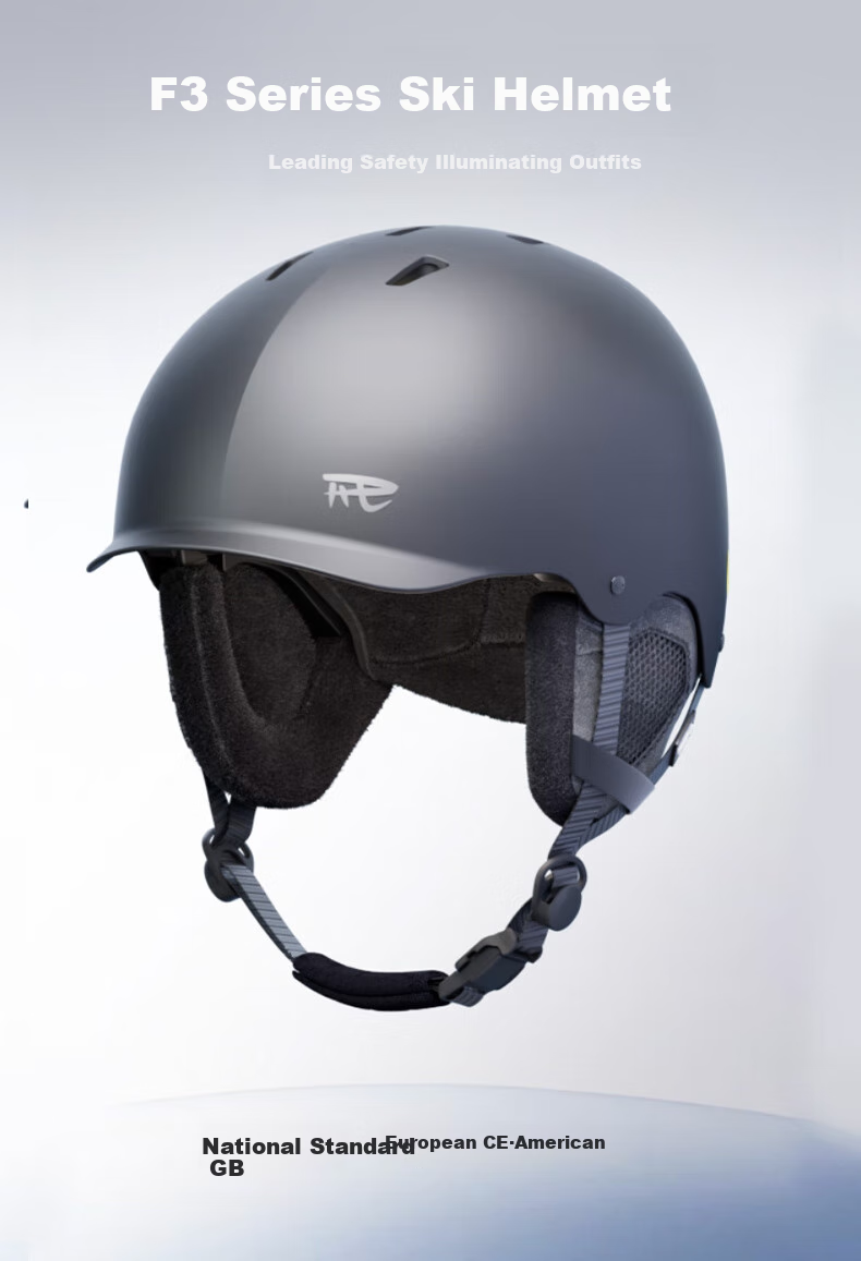 Ruiwu REV Ski Helmet, Asian Head Shape, Triple Safety Certification, for Single And Double Board, Men And Women F3, Beige, Size M 1