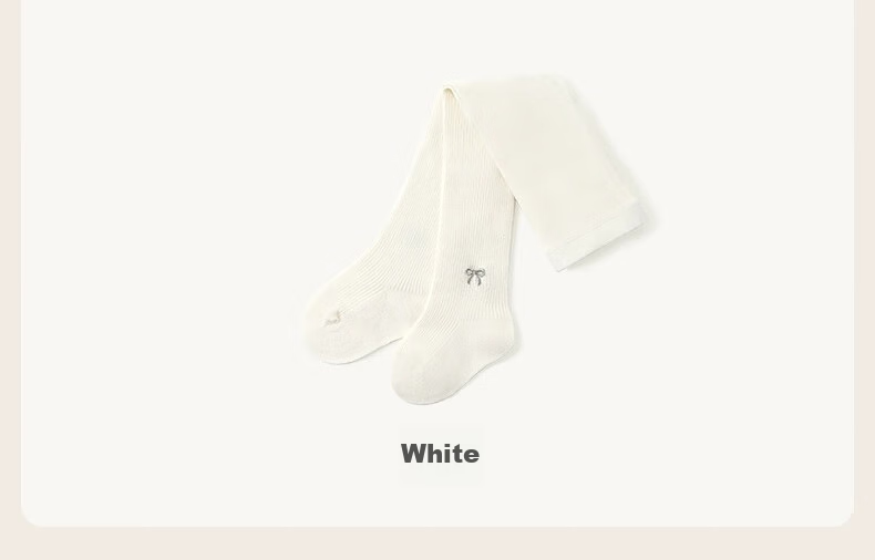 Niduoxiong Children's Leggings, Autumn And Winter Girls' Tights, Baby Underpants, Spring And Autumn Breathable Infant Pants Socks, White 18