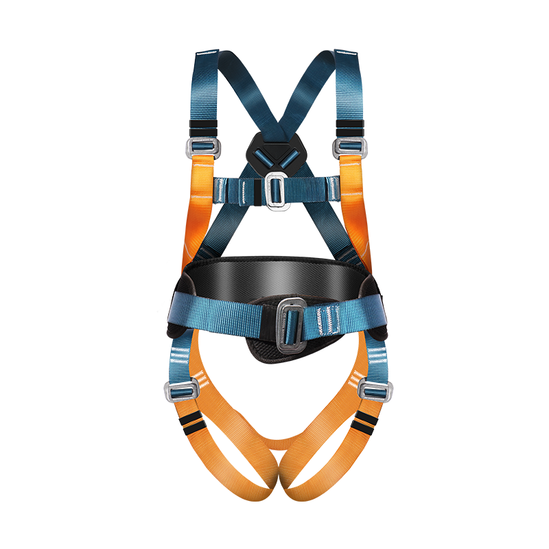 Leyoubaiyi Five-Point Safety Harness, National Standard Safety Rope for High-Altitude Work, Double Large Hooks, 2 Meters