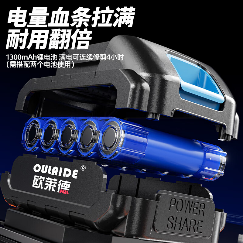 Ollide Brushless Cordless Lithium Battery Garden Electric Pruning Shears Branch Trimmer Fruit Tree Clippers