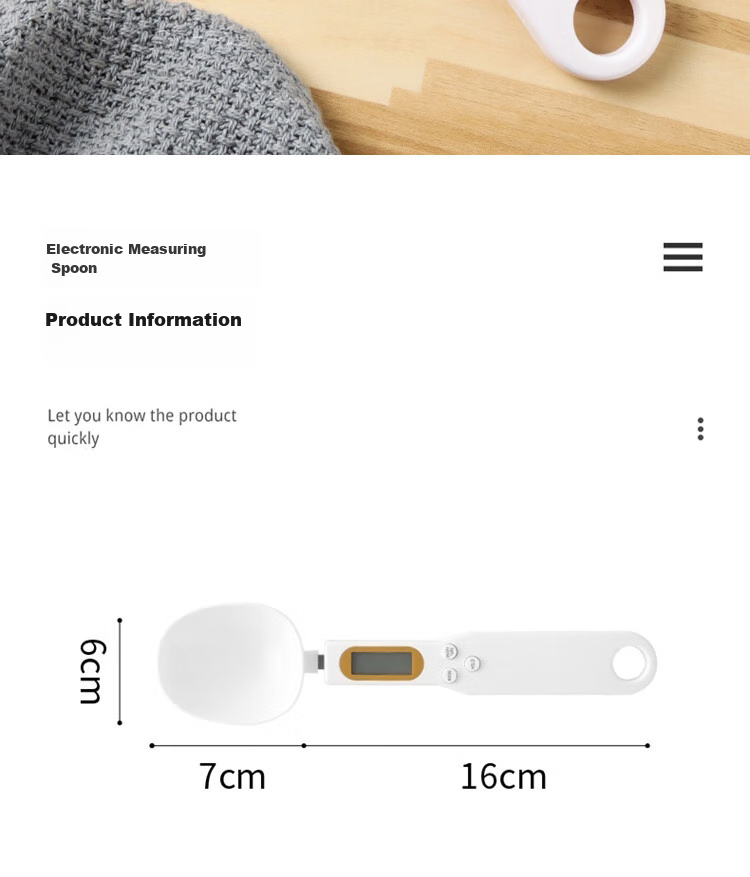 BJ (Baijie) Electronic Measuring Spoon Scale, Baking Scale, Household Kitchen Electronic Scale, Home Baby Food And Milk Powder Food Scale 16