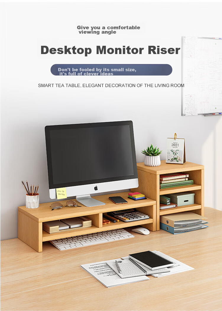Home Maid Monitor Riser Stand, Computer Stand, WiFi Pen Holder Storage Rack 2