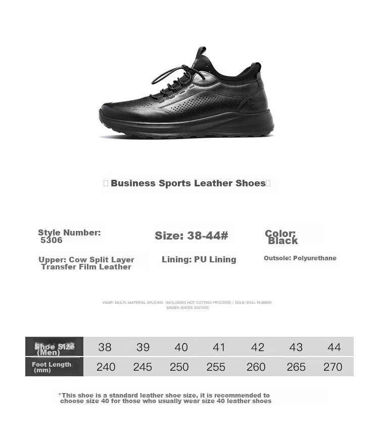 CARTELO Genuine Leather Men's Shoes, Business Casual Sports New Style for Autumn And Winter, Soft Thick-Soled Versatile Commuter Work High-End Black 29