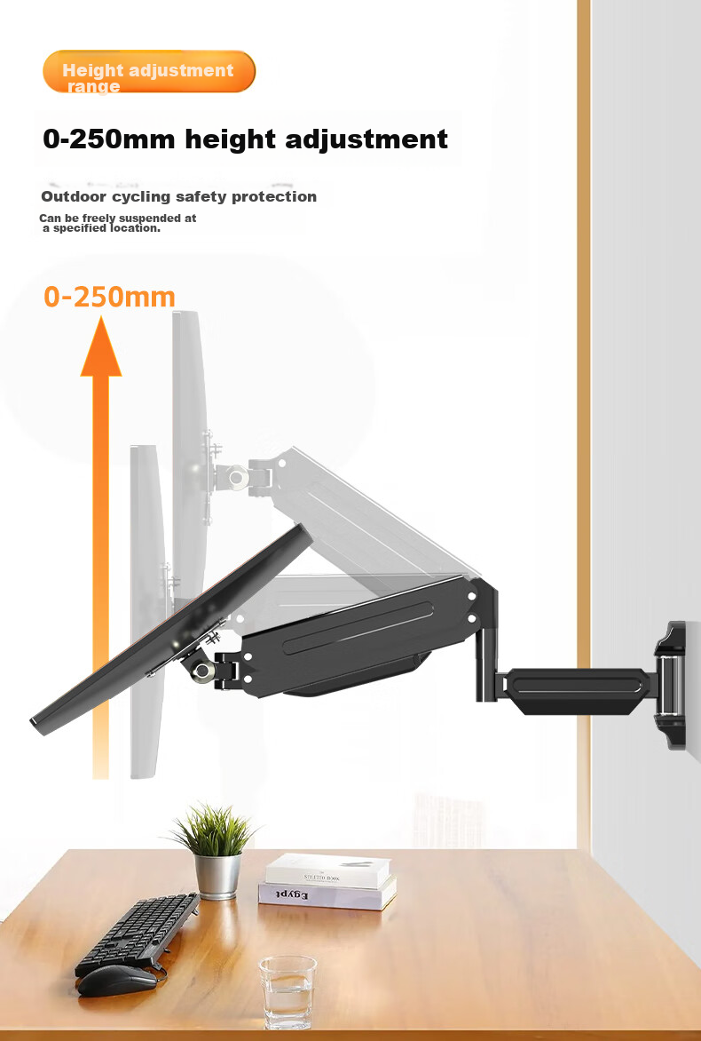 Zhiercheng Monitor Stand, Dual Screen 17-32 Inches, Top And Bottom Dual Screen Left And Right Dual Screen Computer Stand, Monitor Desktop Screen Bar-Shaped Stand [77cm Column] 5