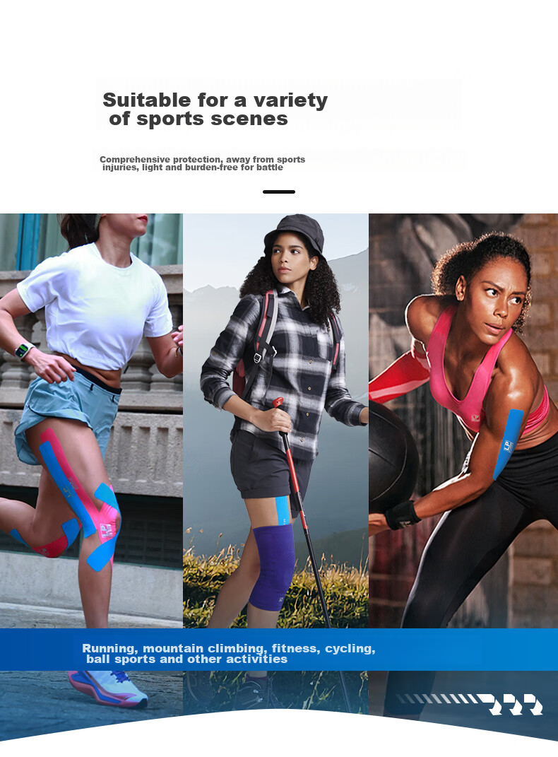 LP Pre-Cut Kinesiology Tape for Knee, Ankle, Marathon, Badminton, Muscle Support Tape 7010CK Skin Color 2