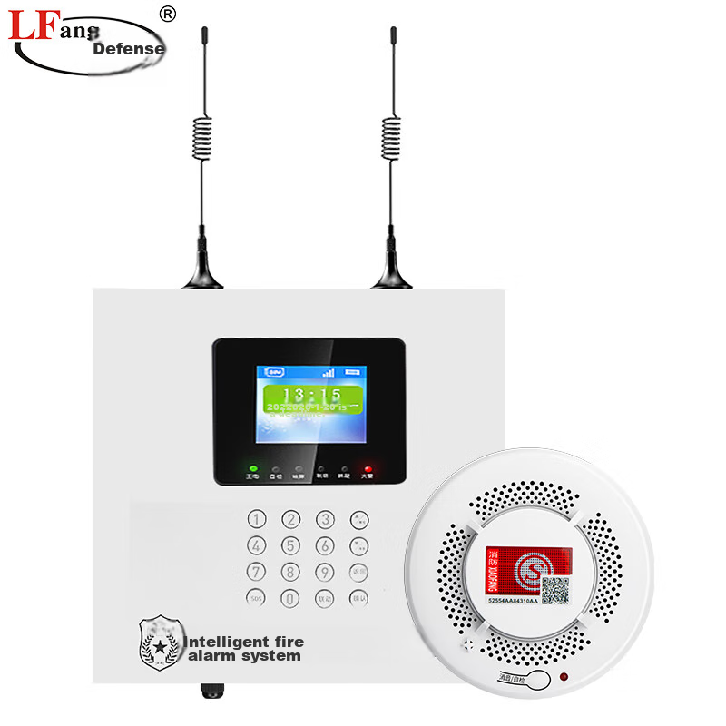LFang PS-818 Smoke Alarm, Fire Detector with 3C Certification, Networked Fire System Host, 1-To