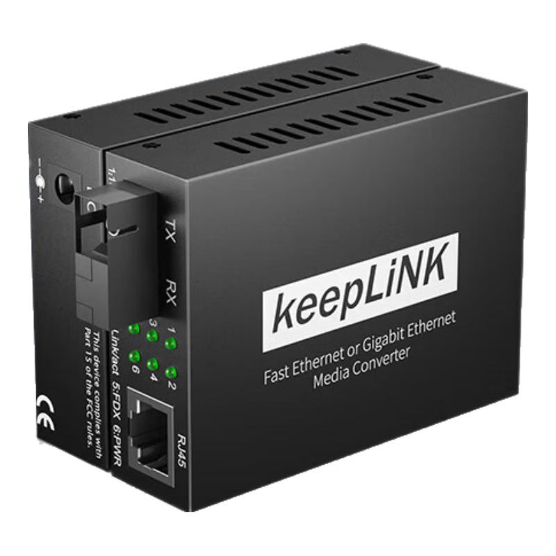 KeepLINK KP-9000 Fiber Optic Transceiver, Gigabit Single-Mode Dual-Fiber Optical-Electrical Converter, 20km Range, SC Interface