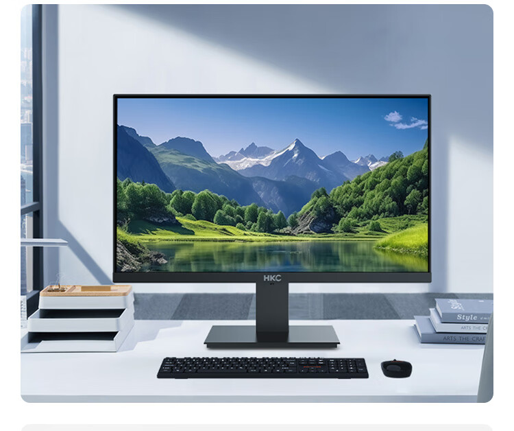 HKC 24.5-Inch 100Hz High-Definition Screen, 99% SRGB Wide Color Gamut, Eye-Friendly Low Blue Light, Flicker-Free, Wall-Mountable, HDMI Computer Office Gaming Monitor V2511 18