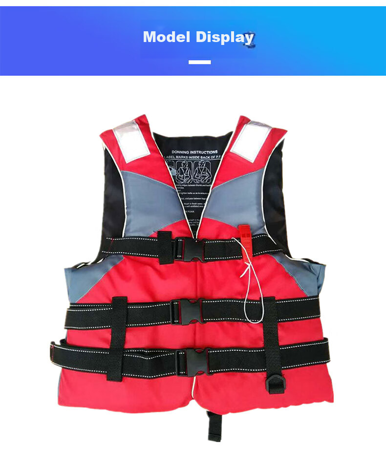 ASORAIN Red Safety Buckle Adult Life Jacket Swimwear with Whistle for Outdoor Flood Prevention, Emergency Rescue And Rafting 15