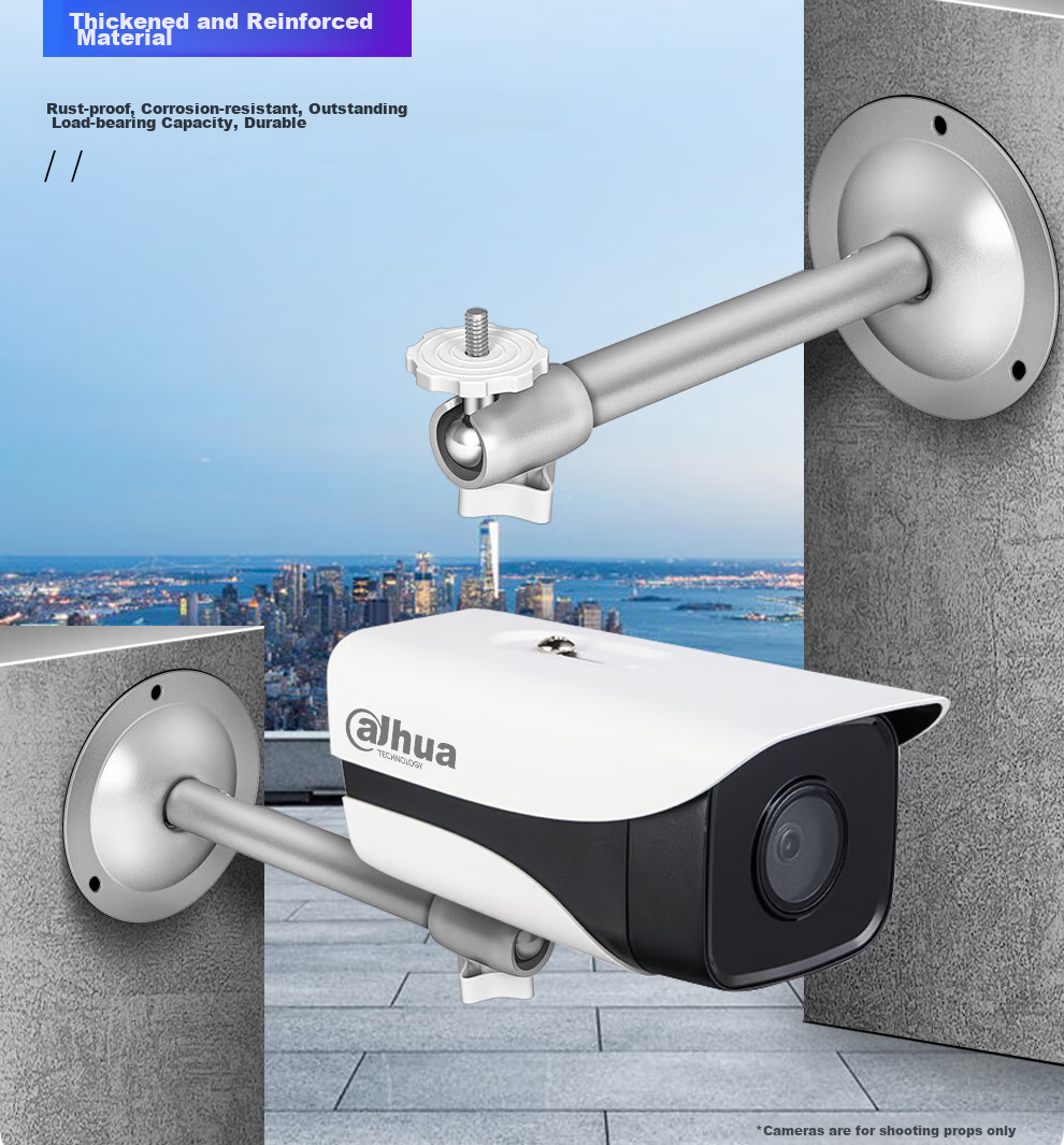 COMPCCTV COMPCCTV SMT-306S Surveillance Camera Mount with Level And Junction Box for Indoor And Outdoor Use, Adjustable Wall-Mounted Camera Bracket with Cable Management And Storage Box 7