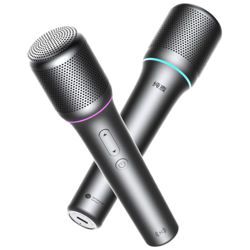 Hongmengzhixuan Pure Mic PRO Smart Karaoke Huawei Smart Screen KTV Digital Voice Live Streaming KTV Microphone Compatible with MATE, XINGJIE, ZHIJIE Car