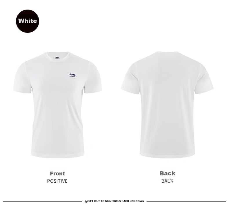 JEEP Men's Short-Sleeve T-Shirt, Sports Outdoor Breathable Quick-Dry Tee, Men's Cool Round Neck Top, 538 Navy Blue XL 29