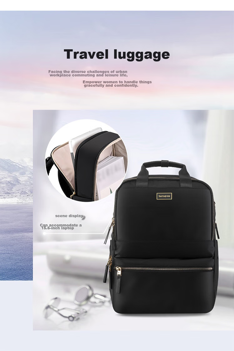 Xinxiuli Business Commute Backpack Laptop Bag, 15.6-Inch Women's Backpack, Large Capacity, Wide Opening, NO0 Gift 4
