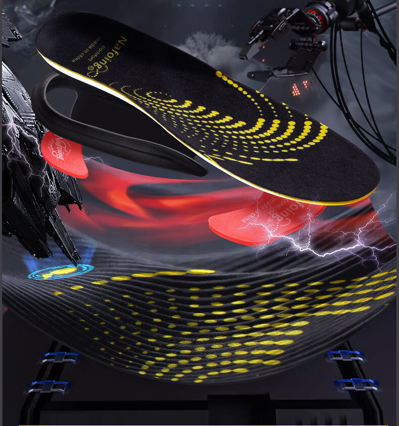 RENBEN Sports Insoles for Men, Soft And Elastic Shock-Absorbing, Long-Standing, Military Training, Running, Basketball, 6128, 2 Pairs, Black, Size 43-44 5