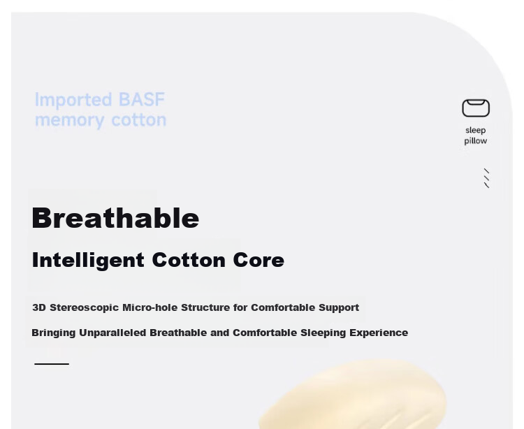 Mixiaoshu Pillow, Cervical Support Pillow, Sleep Aid for Cervical Spondylosis, Deep Sleeping Memory Foam Pillow, Neck Care, Summer Side Sleeping Pillow Core 16