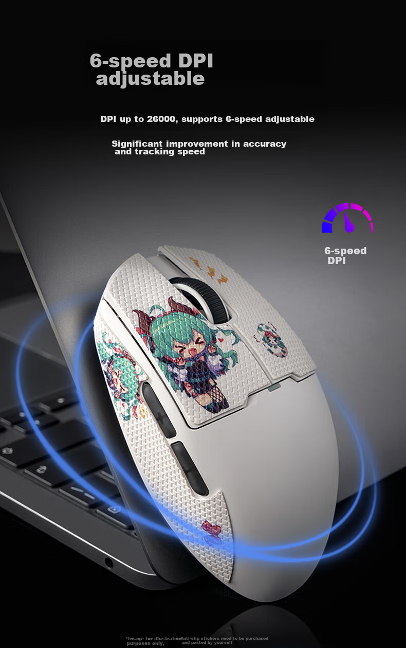 Aigo GM80 Plus Glacier Wired/wireless/tri-mode Gaming Mechanical Mouse for Office And Bluetooth Rechargeable Ergonomic Mouse for Small And Medium Hands 7