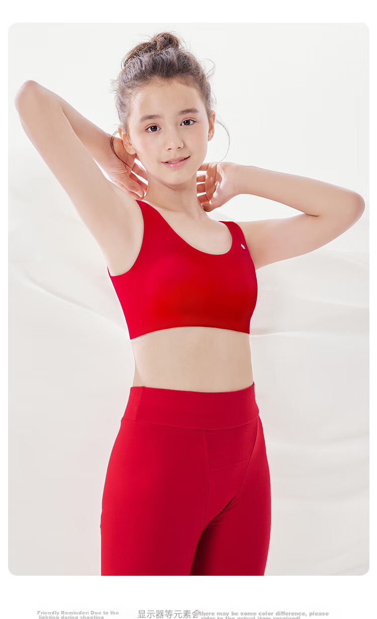 BALABALA Girls' Underwear, Developmental Training Bra, Cuttable to Prevent Exposure, Red Color, Snake Year, 208125195003 8