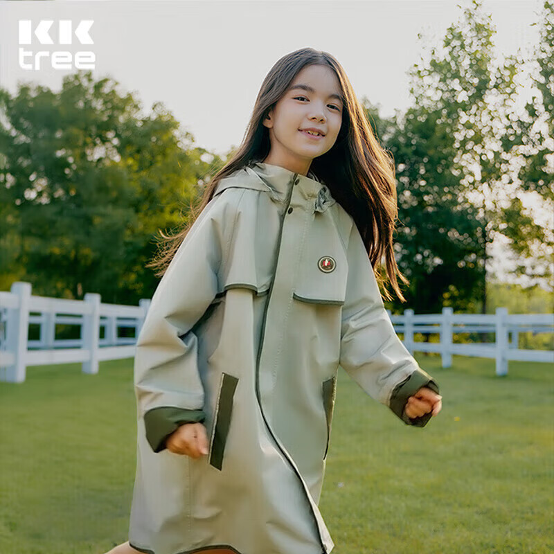 Kocotree Children's Raincoat with Backpack Space, Waterproof And Breathable, Thickened Raincoat for Boys And Girls, Fashionable Rain Poncho for School