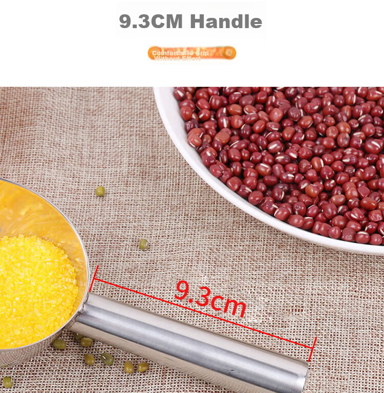 Baijie Stainless Steel Ice Scoop, Grain Scoop, Dried Fruit Scoop, Rice Scoop, Flour Scoop, Tea Scoop, Sugar Scoop, Melon Seed Scoop, Popcorn Scoop, Household Food Scoop 5