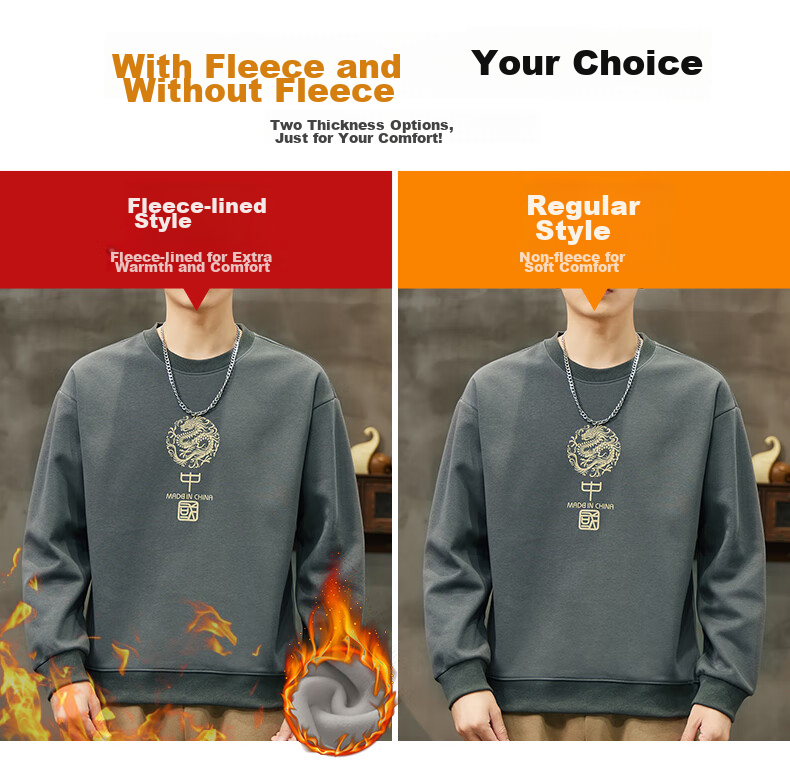 JEEP SPIRIT Men's Sweatshirt, Autumn Jacket for Men, Long-Sleeve T-Shirt, Loose Casual Trendy Clothing 2