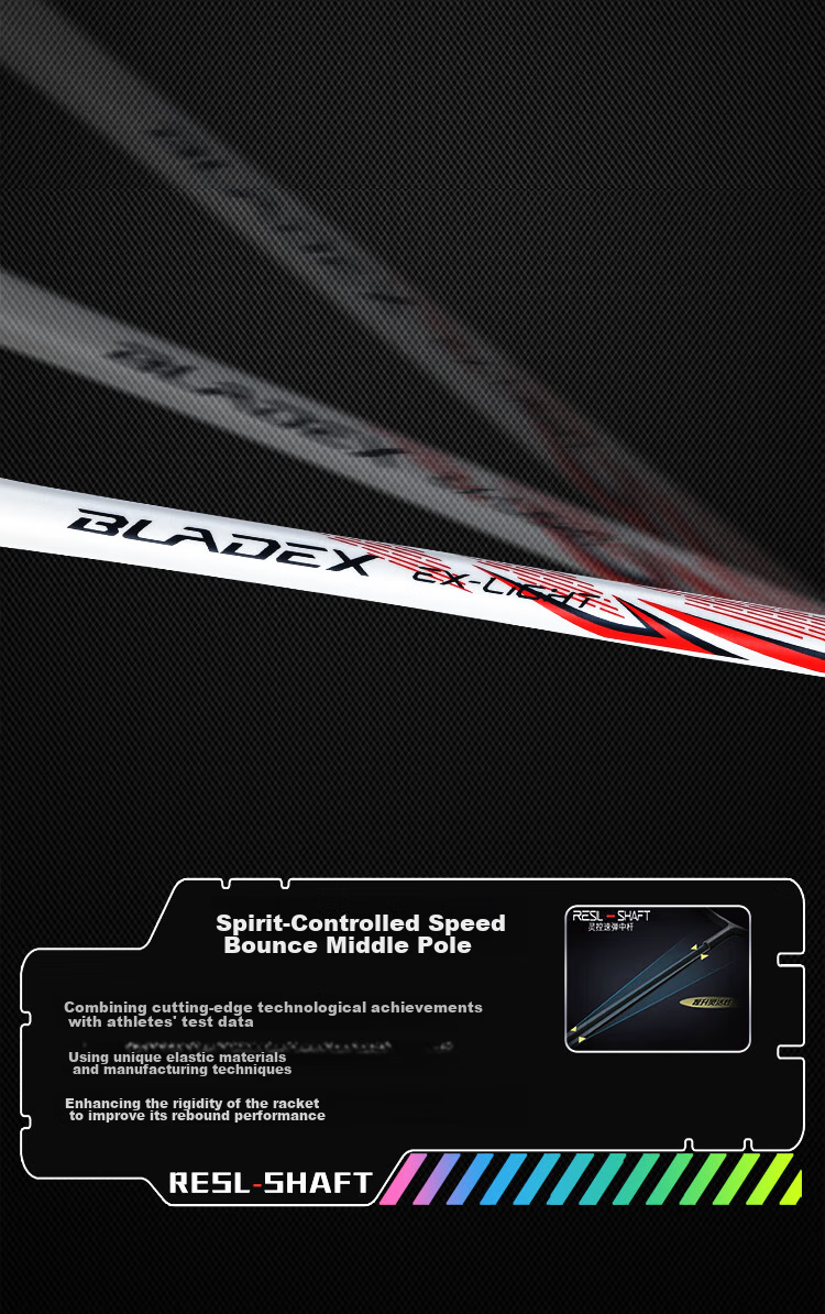 Li-Ning Badminton Racket Aurora Speed 79g Ultra-Light 5U Full Carbon Steel Cannon Mini Whirlwind Single Racket Pearl White Pre-Strung 5