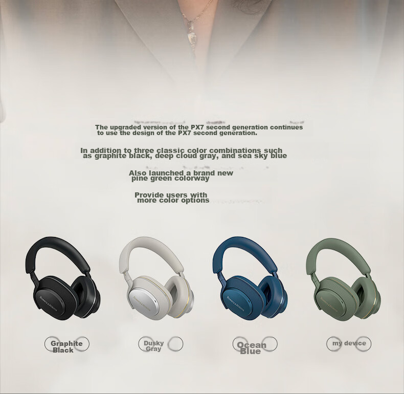 Baohuaweijian [Renovation Subsidy] Bluetooth Headphones Px7S2e, Over-Ear Wireless HIFI Active Noise Cancellation Smart Music Earphones, Px7 Second Generation Upgraded Version, Songshan Blue, Holiday Gift 10