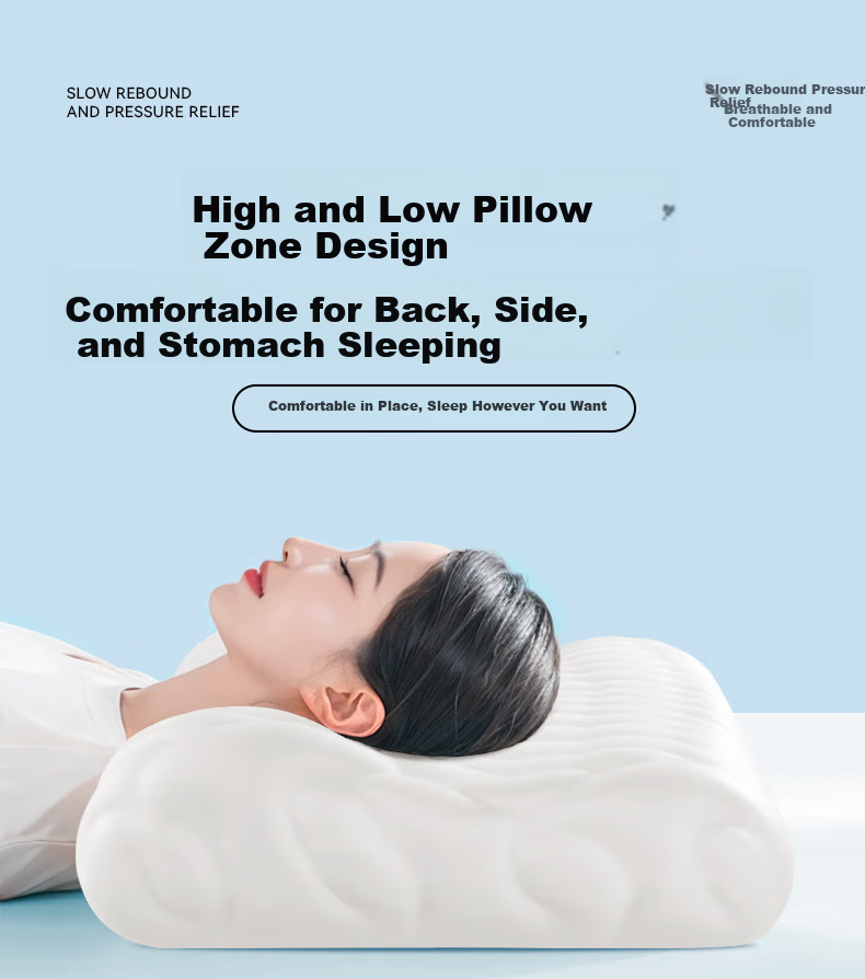 Mixiaoshu Cervical Pillow, Neck Support Pillow, Sleep Aid for Cervical Spondylosis, Deep Sleeping, Adult Side-Lying, Zoned Memory Foam Pillow 6