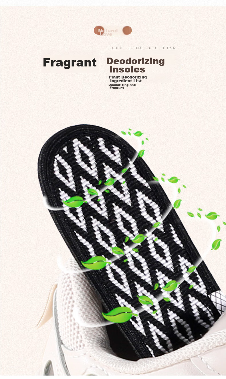 Bangnishijia 5 Pairs of Men's Insoles, Sweat-Absorbing, Fragrant, Odor-Eliminating, Breathable, Soft And Elastic, Antibacterial, Non-Stuffy, Summer Seaso 7