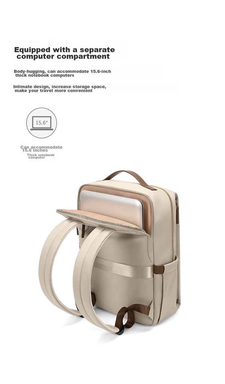 GOLF Backpack for Women, Laptop Bag 15.6-Inch Notebook Business Travel Backpack College Student Schoolbag Commuter 8