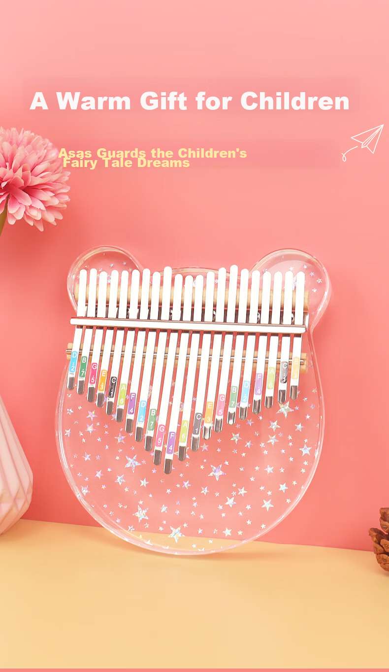 Asasi Kalimba Thumb Piano 21 Keys, Sold by JD, Musical Instrument Gift for Girls Aged 6-12 And Female Students, Christmas And Children's Day Present 1