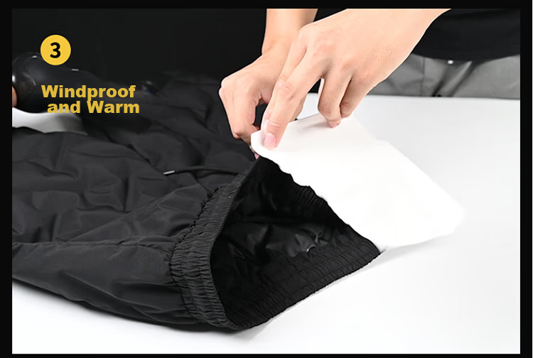 JEEP Men's down Pants for Winter, Fleece-Lined Thick Warm Joggers Casual Trousers, Black, Size M 6