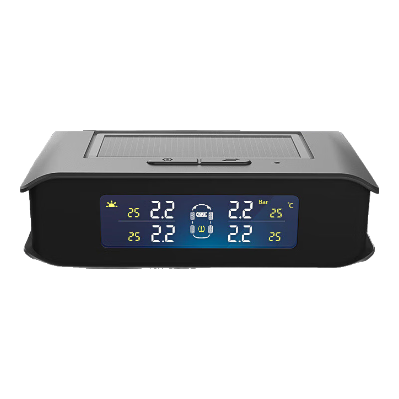 Victon Tire Pressure Monitoring System, External, Tire Pressure Gauge, Solar-Powered Wireless, Color Screen, T7LC, Black