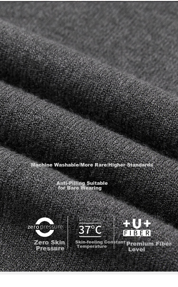 TUCANO Short-Sleeve Sweater for Men, Autumn And Winter Business Casual Base Layer Knit Top, Solid Color Warm Pullover Men's Clothing, Black XL 5