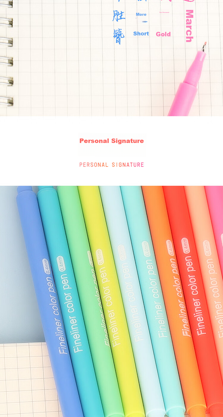 MINGMA 10-Pack Colorful Gel Pens, 10 Colors Quick-Drying Journaling Pens Stationery Set 0.4mm Student Note-Taking Pens Cute Multi-Color Markers Vintage Color Scheme 10