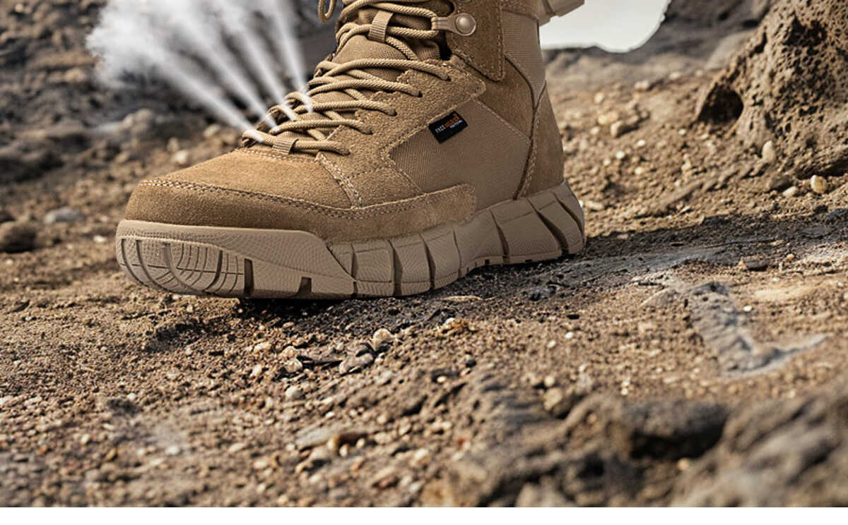 Free Soldier Mid-Top Hiking Boots for Men And Women, Outdoor Wear-Resistant Non-Slip Trekking Climbing Sandproof Breathable Desert Boots, Sand Color, Size 40 7