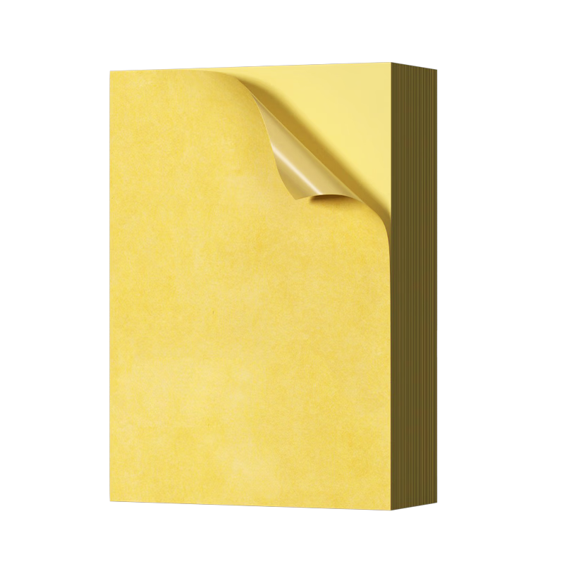 Surada A4/80 Sheets, Self-Adhesive Kraft Paper, Original Color, Adhesive Printing Paper, Whole Sheet without Cutting, Suitable for Inkjet/laser Printers BQ-0002