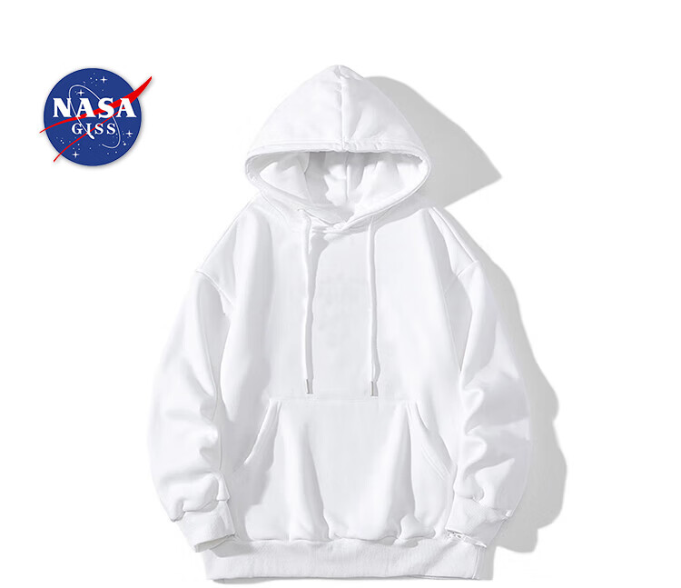 NASA GISS Official Collaboration Hoodie for Men And Teenagers, Trendy Loose-Fit Solid Color Sports Casual Versatile Jacket for Me 5