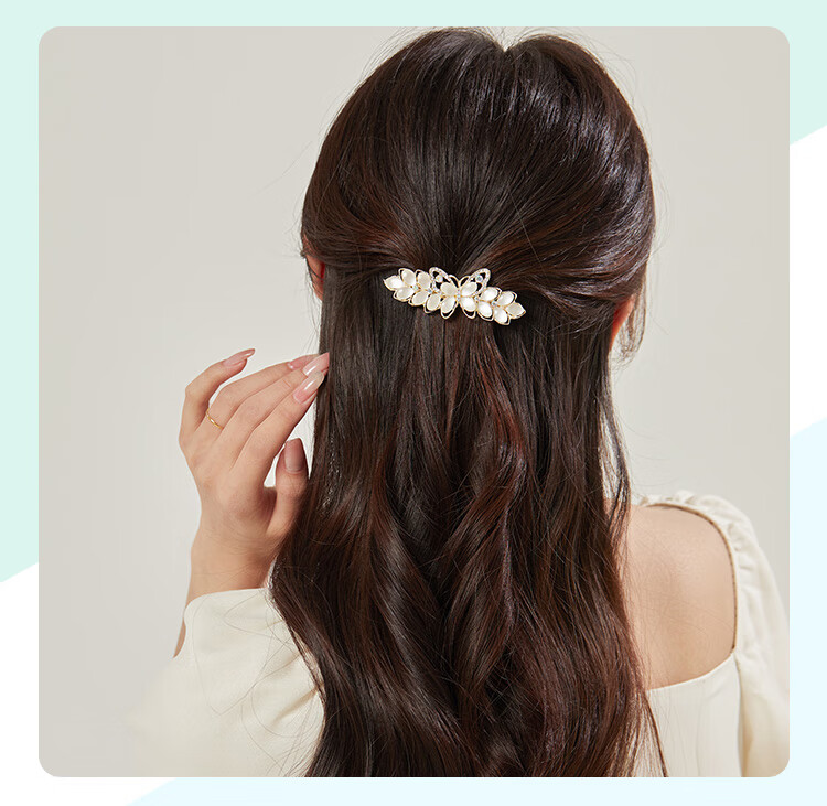 CHIMERA Stylish Back-Of Hair Clip, Barrette, Half-Up Ponytail Spring Clip, Hair Accessory, Women's Headwear, Mid-Autumn Festival Gift 5