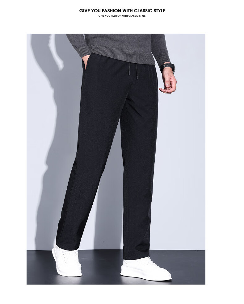 YAYA Goose down Pants for Men, Straight-Leg Thick Warm Outer Wear, Autumn And Winter New Style, Middle-Aged And Young Versatile Casual Pants K02 19