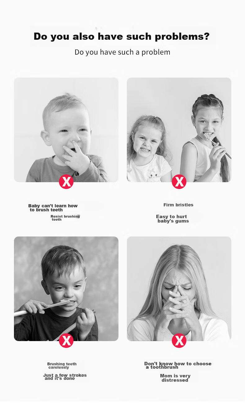 BRUSHING BEAR Children's Toothbrush Soft Bristles for Ages 3-6 to 7-8 Boys And Girls Elementary School Students Teething Period 8-Pack 2