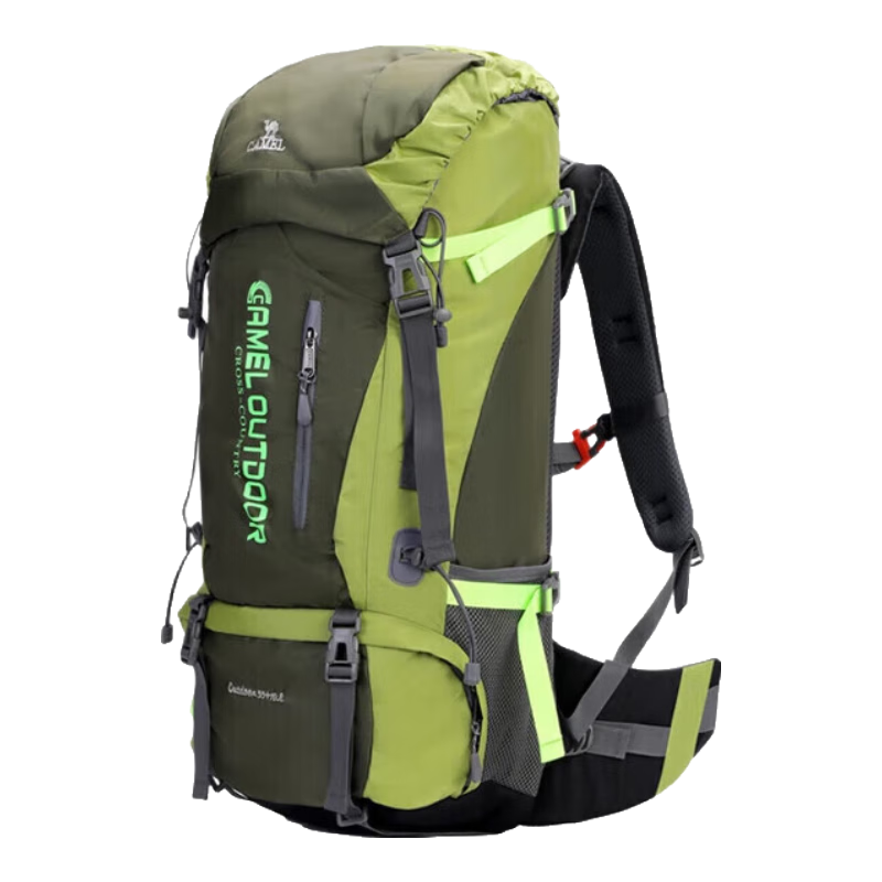 CAMEL Hiking Backpack for Men And Women, Outdoor Trekking Camping Backpack with Large Capacity And Multifunctional Design, Travel Model 7S3AC3034A, Jungle Gree