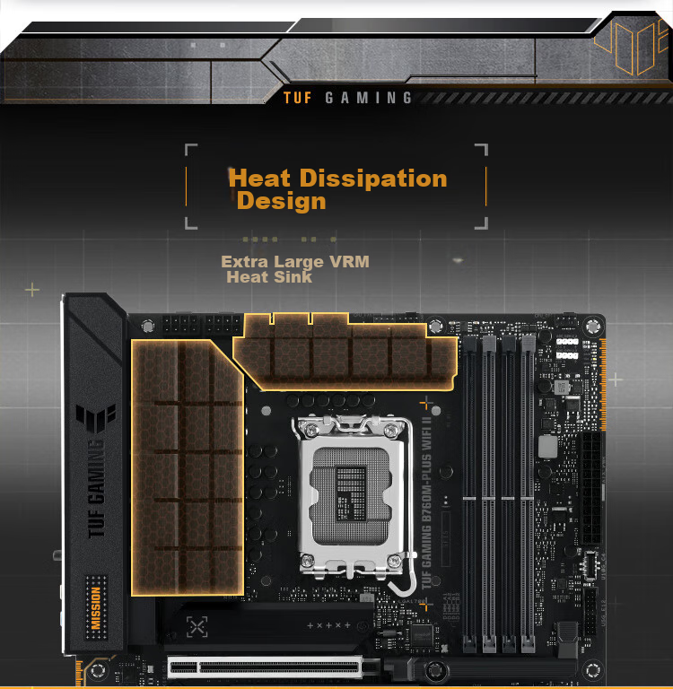 ASUS TUF GAMING B760M-PLUS WIFI II Chuangpaoshou Second Generation DDR5 CPU 14600KF/14700KF (Intel B760/LGA 1700) 12
