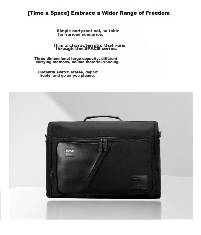 LEXON Travel Bag, Men's Handheld Large Capacity, Short-Trip Business Trip, Tourism Luggage Bag, Wet And Dry Separation with Shoe Compartment, Black 3